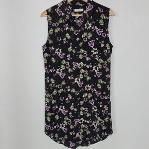 Equipment Floral Sleeveless 100% Silk Dress Small